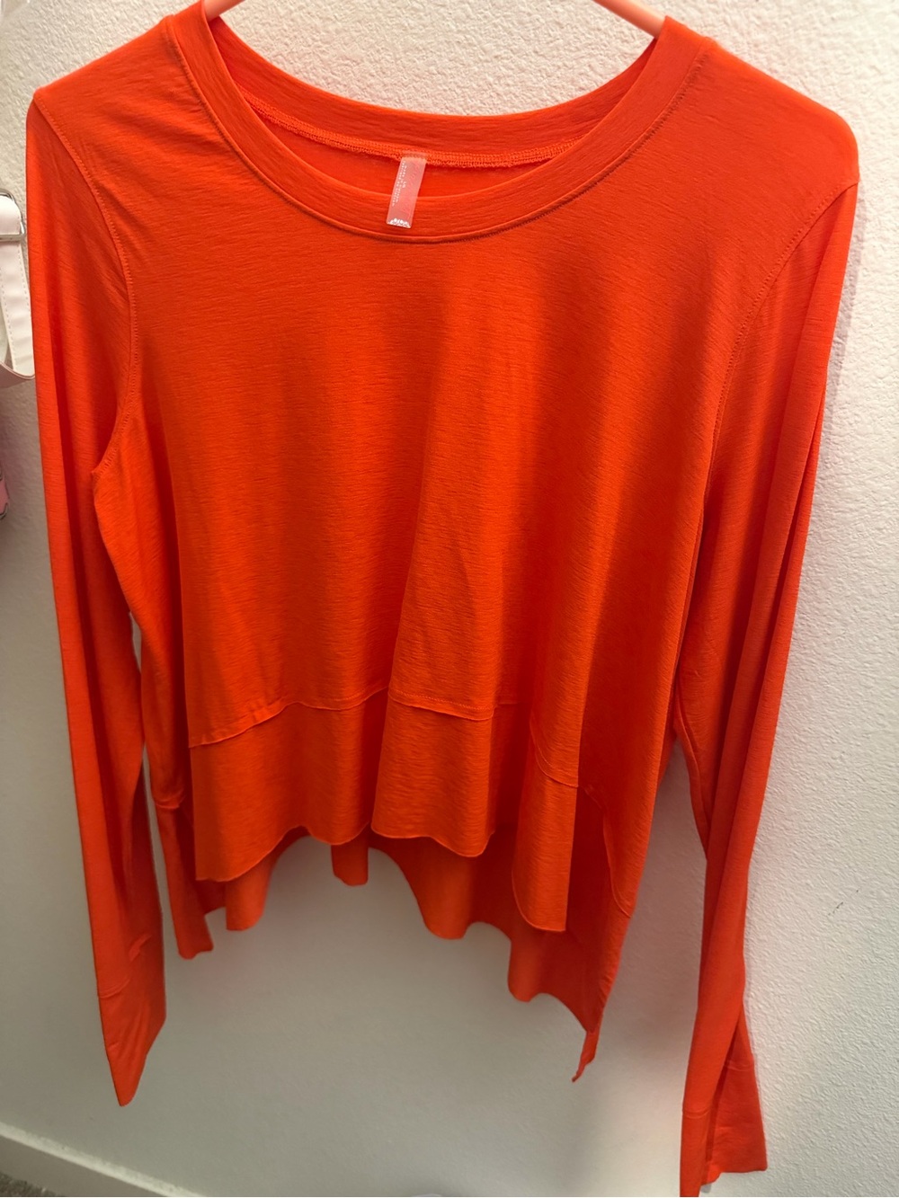 Free People Movement Women's Orange Long-Sleeve Top